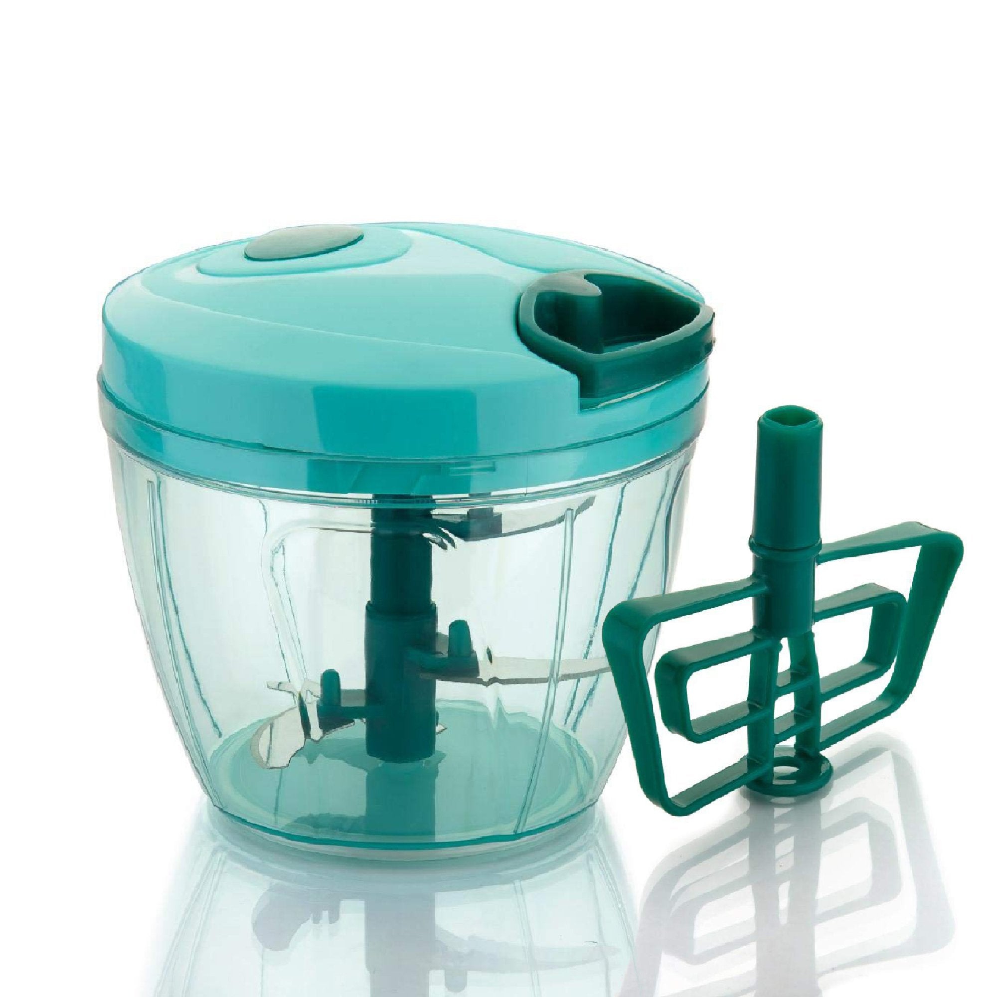 2180 Manual 2in1 Handy 1 Litre Plastic Dori Chopper, Cutter with SS Blades and Whisker Blade (1000 ml) - SkyShopy 2180 Manual 2in1 Handy 1 Litre Plastic Dori Chopper, Cutter with SS Blades and Whisker Blade (1000 ml) - SkyShopy